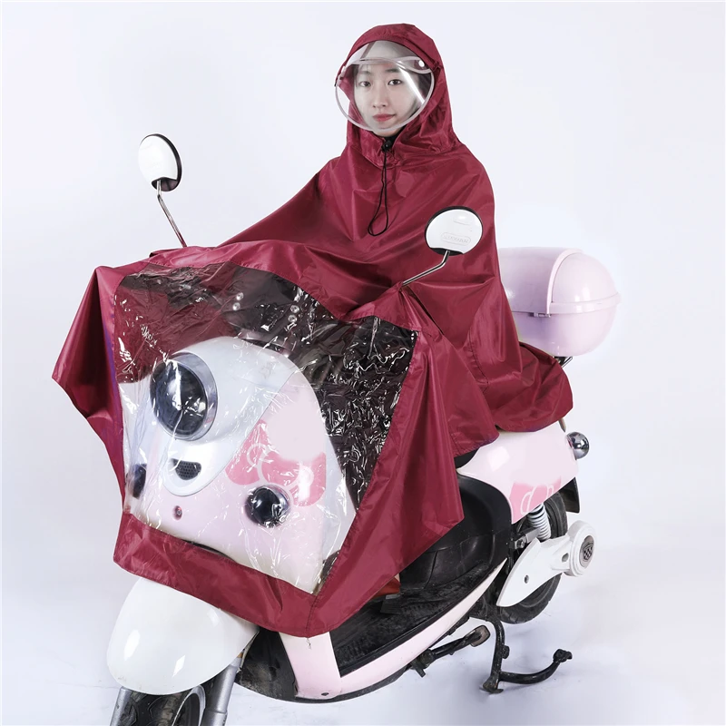 Chubasquero impermeable con capucha Universal, capa de lluvia, Poncho para movilidad, Scooters, motocicletas, bicicletas