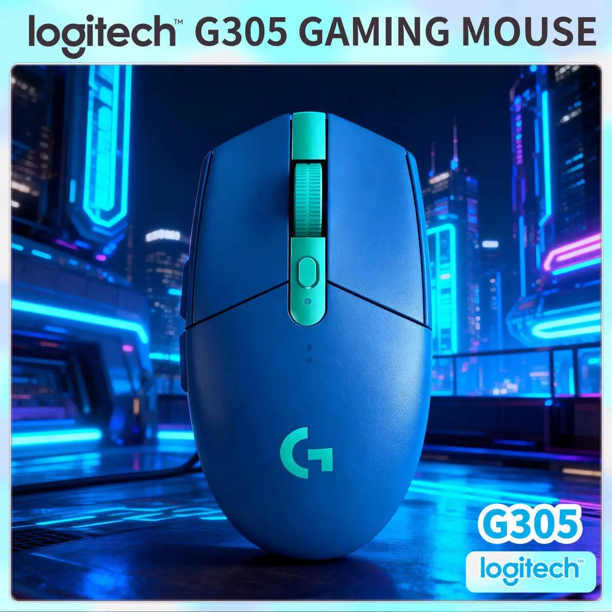 

Беспроводная игровая мышь Logitech G304, датчик HERO, 12000 точек на дюйм, 6 программируемых кнопок, длительный срок службы батареи для ПК, ноутбуков, геймеров