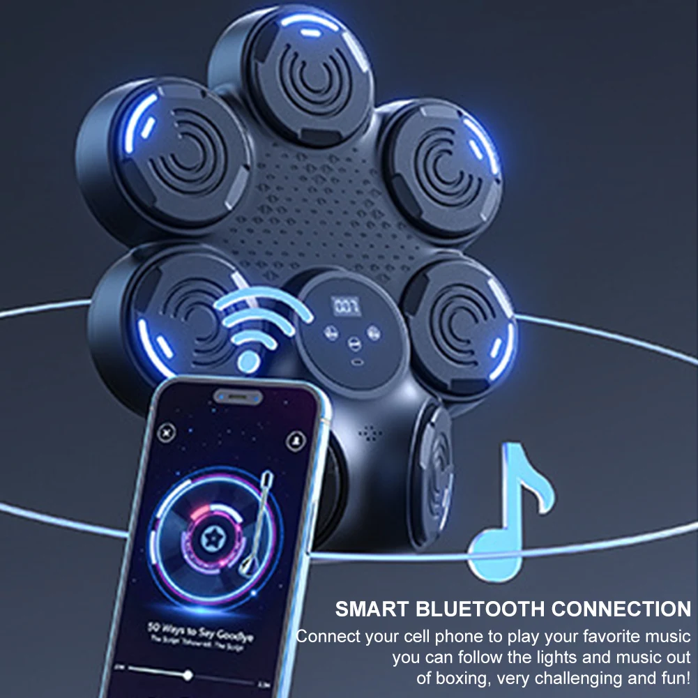 Music Boxing Machine Bluetooth Adult/Children Musical Boxing Machine Wall Target Smart Boxing Training Machine Boxing Equipment