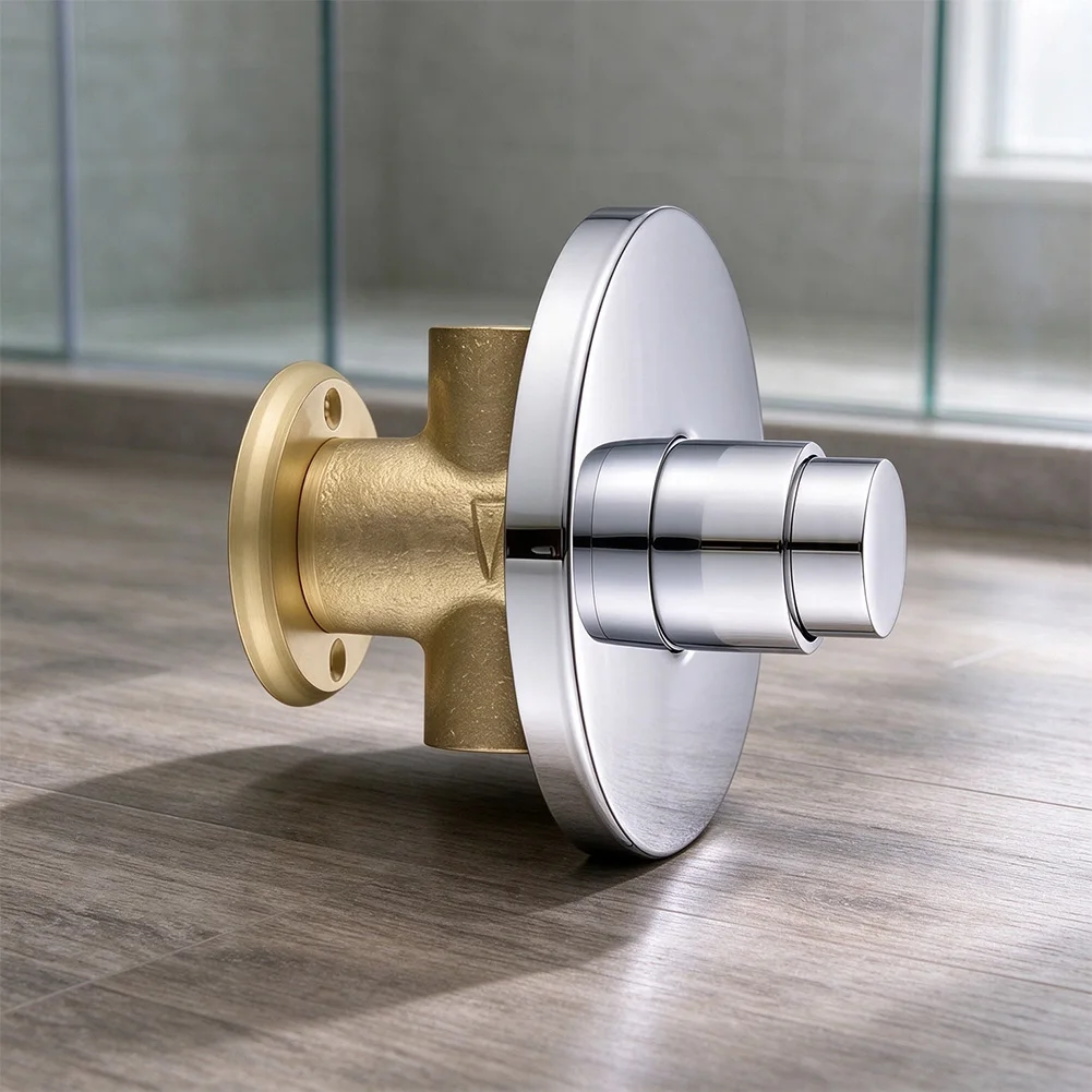 Brass Concealed Shower Valve with Single Push Button for Use in Residential and Light Commercial For Bathrooms