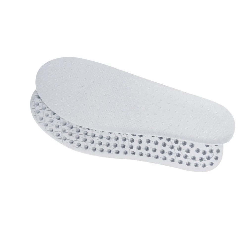 

1 Pair Rubber Breathable Sports Insoles Absorber Comfortable Basketball Shoe Pad Inserts Men Women Size 39 White Durable