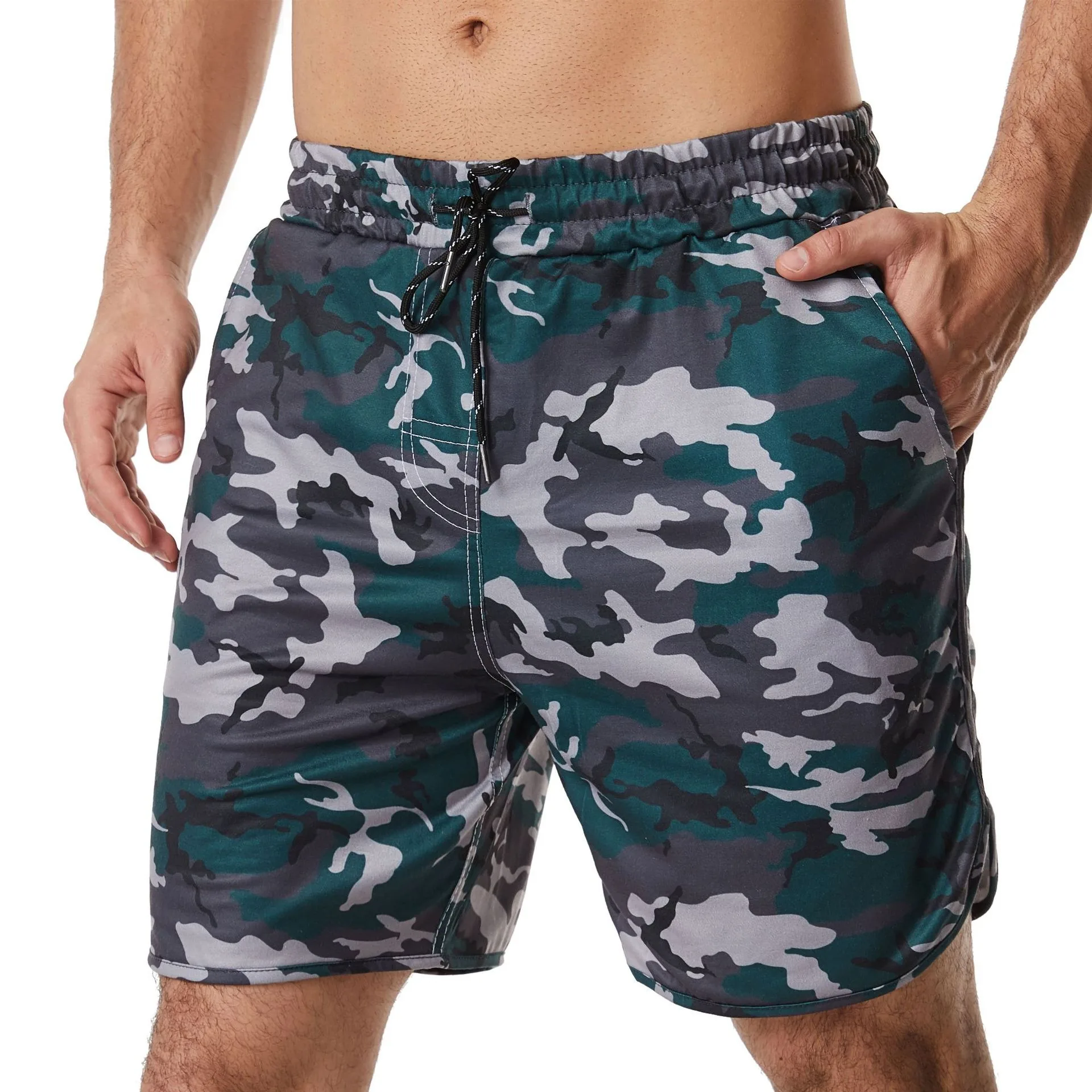 

Men's Fashion Cargo Shorts - Retro Style Loose Camouflage Sweatpants with Multi-Pockets - Casual Straight Leg Pants for Sports