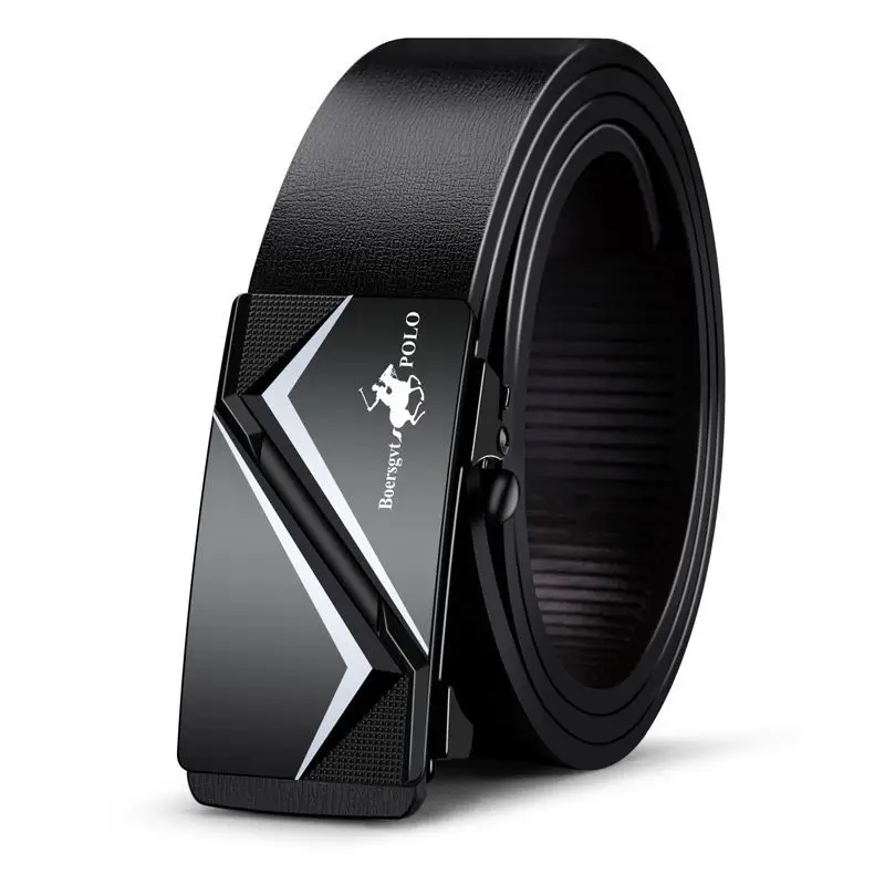 Simple Durable Men's Belt - Toothless Automatic Alloy Buckle with Inner Wear Cowhide, Business Casual Stylish Waistband​