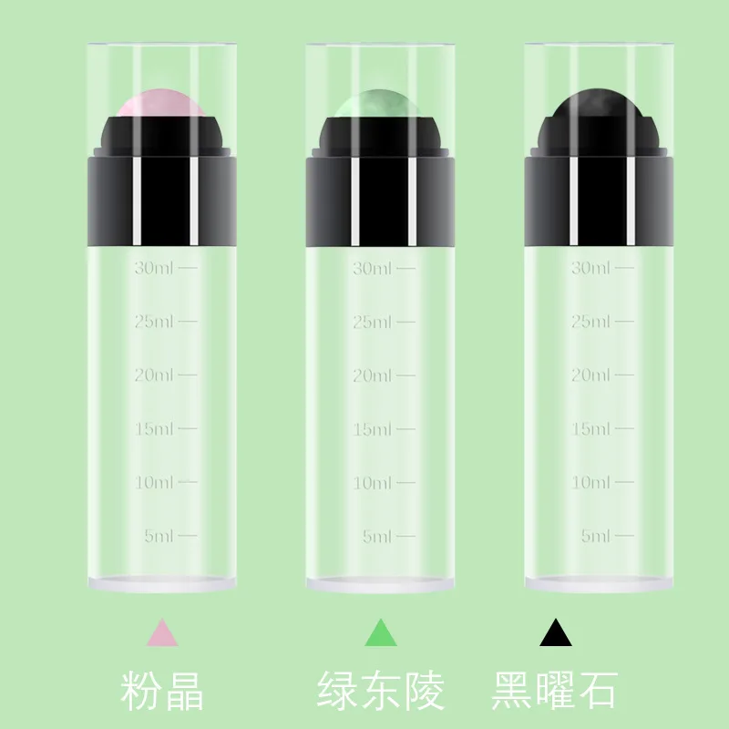 1PC 30ml Plastic Essential Oils Roll-On Refillable Bottle Stone Ball Empty Travel  Essential Oil Perfumes Refillable Bottles