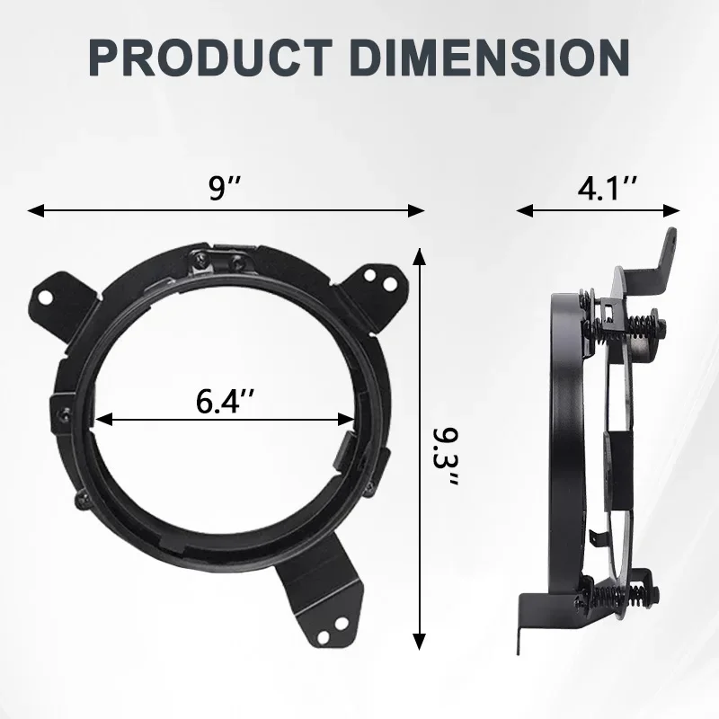 

9 inch to 7 inch Headlight Adapter for Jeep Wrangler JL JLU Sport Rubicon Sahara Gladiator JT 2018-2022