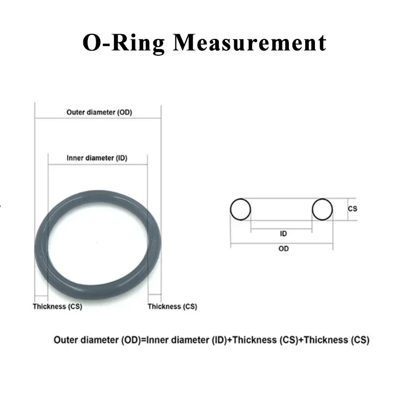 OD 3~80mm CS 1 2 3 4mm NBR O Ring Seal Gasket Thickness Nitrile Butadiene Rubber Spacer Oil Resistance Washer Round Shape 50pcs