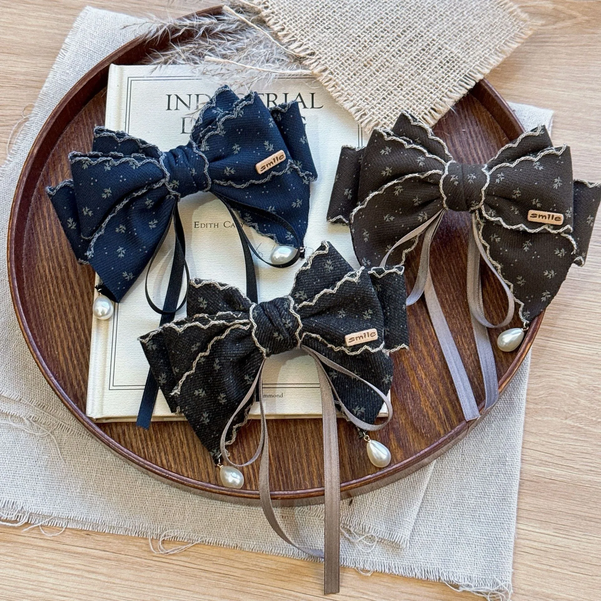 【1pair】hair arrangements glitter hair accessories hair bow Korean style big hair barrette ornaments for hair woman cute buckle