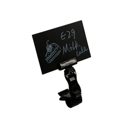 Retail Store Pop Sign Card Swivel Plastic Clip Black