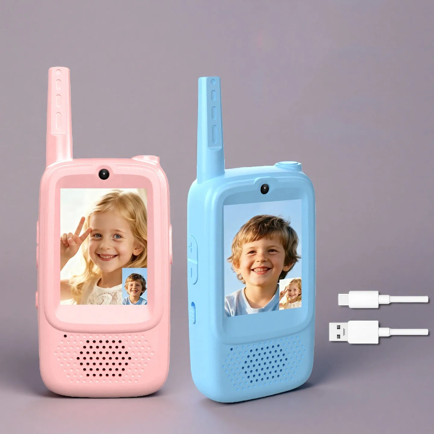 

Видеорации для детей, перезаряжаемые детские рации, игрушки для игр в помещении и на улице, для вечеринок, кемпинга, рождественский подарок