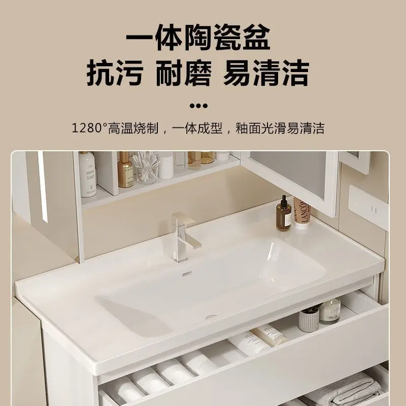 Toilet Wash Rack Bathroom Cabinet Combination Floor Set
