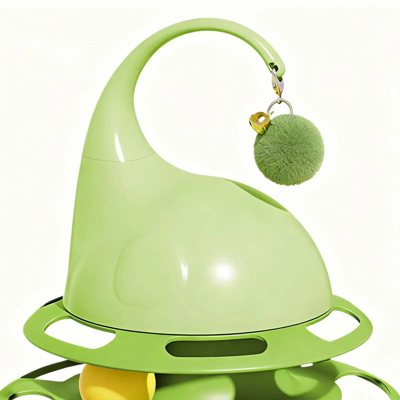 

Игрушка для лакомств для кошек, проигрыватель протекающих еды с колокольчиком, интерактивная игрушка для дозирования лакомств для кошек для жевания, нужен, пищи, поведение, ящик