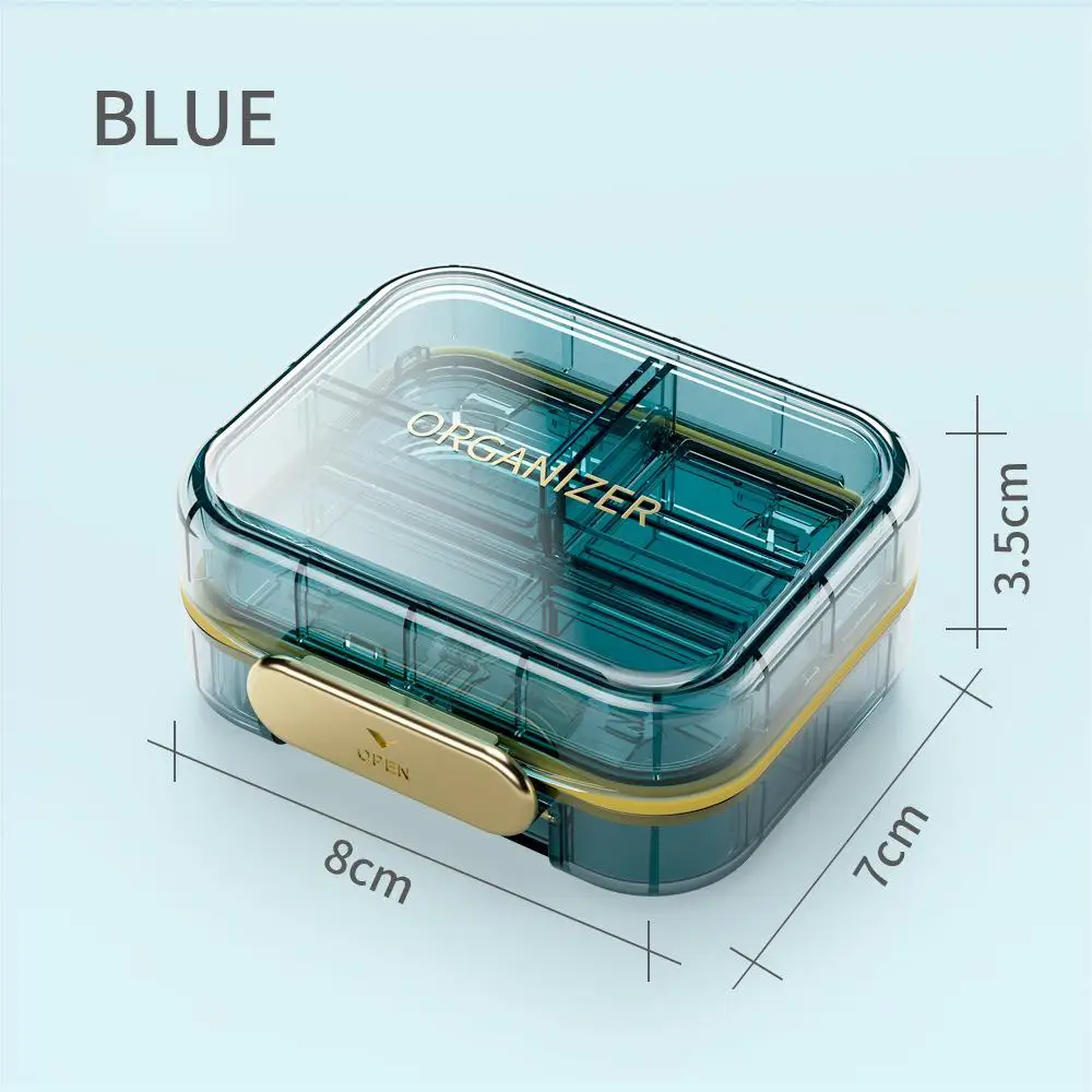 Travel Pill Organizer, Pocket Pharmacy for Purse Daily Pill Box Portable Medicine Organizer Vitamin