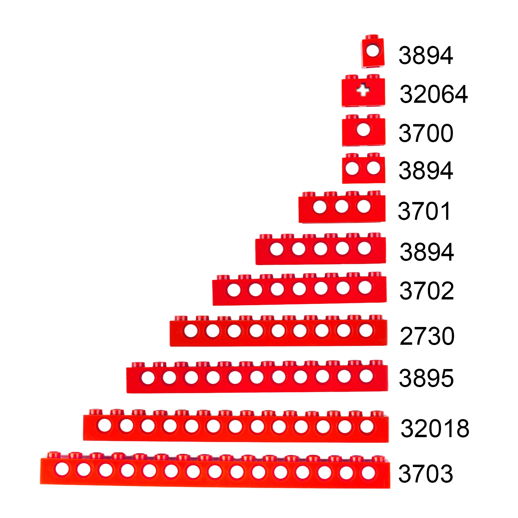 10pcs MOC เทคโนโลยีอิฐ DIY อะไหล่ 6541 3700 32064 32000 3701 Building Block เหมาะสําหรับแบรนด์อนุภาคขนาดเล็กของเล่น