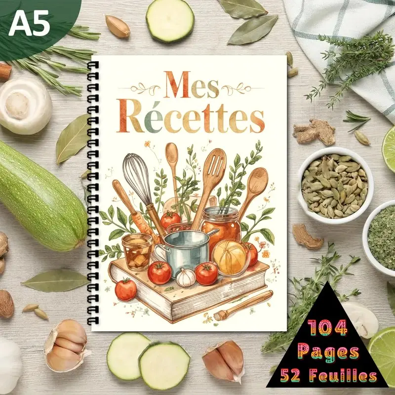 caderno-de-receitas-frances-a5-livro-de-colecao-de-receitas-capacidade-para-ate-100-receitas-organizador-de-cozinha-com-design-de-essenciais-culinarios