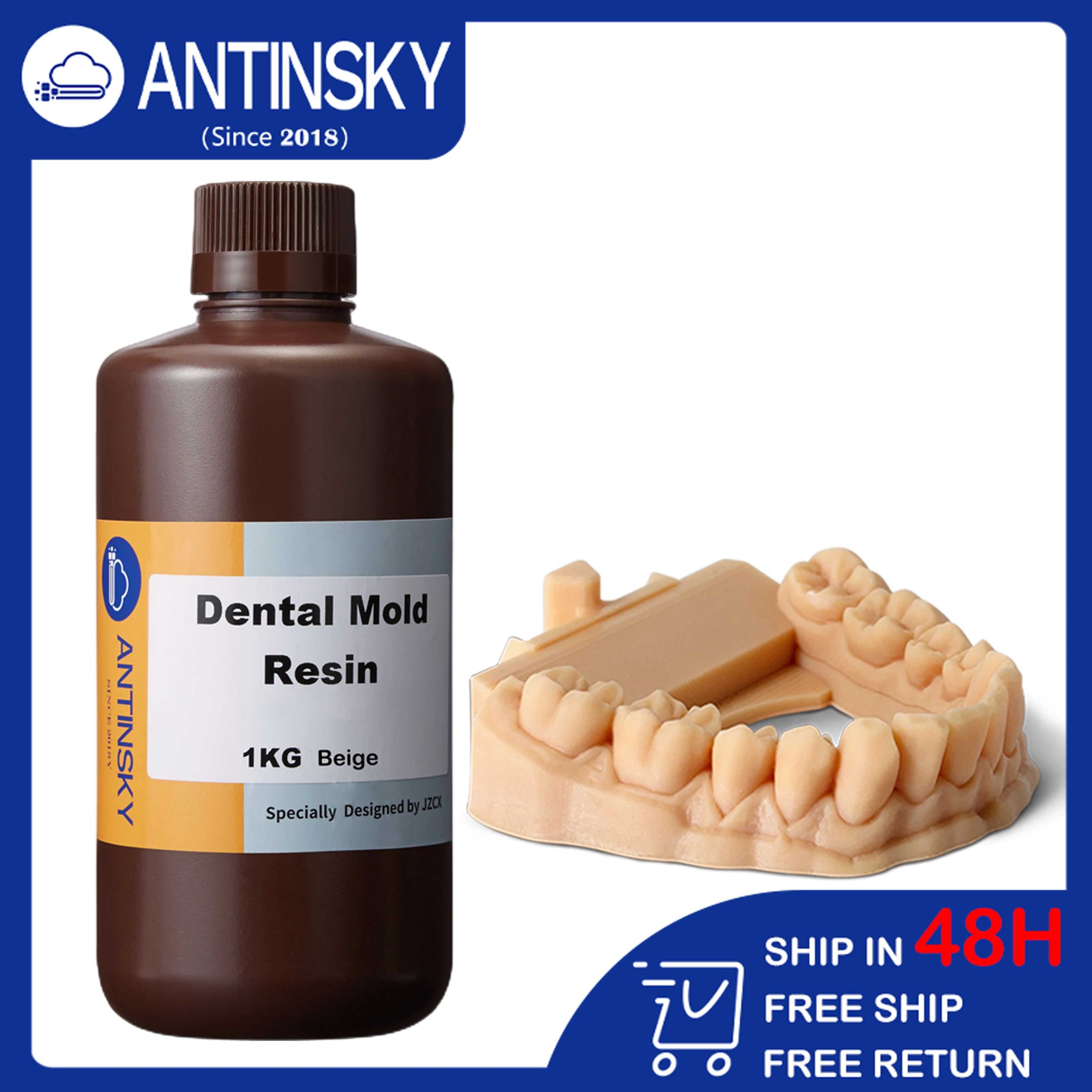 [ANTINSKY]Dental Mold Resin Dental Model Crown and Bridge Model, Orthodontic Model DLP LCD UV-Curing 405nm 3D Resin Printer 1KG