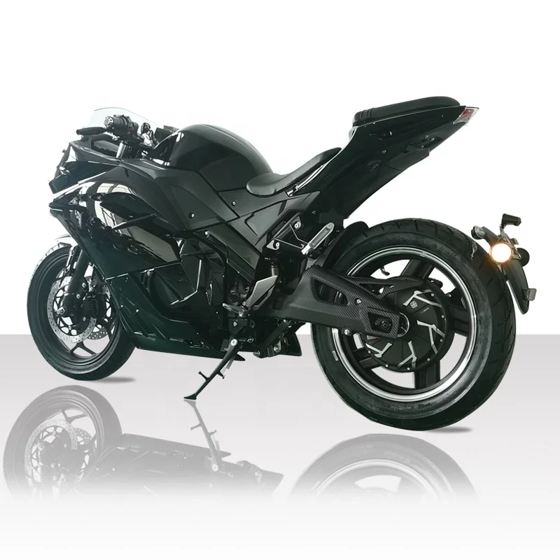 STLF Luyuan Range 200km Adulto 72V 5000W 130KM/H Bicicleta eléctrica negra mate Motocicletas eléctricas