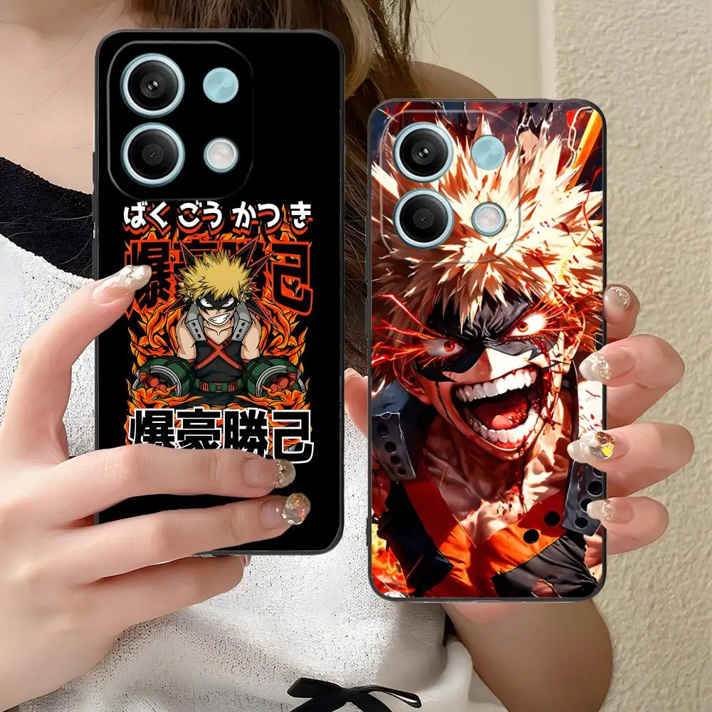 

My Hero Academia Bakugo Phone Case for Xiaomi Redmi Note 14 13 12 11 A5 3 2 1 Pro Plus 4G 5G Colour Printing Protective Pretty