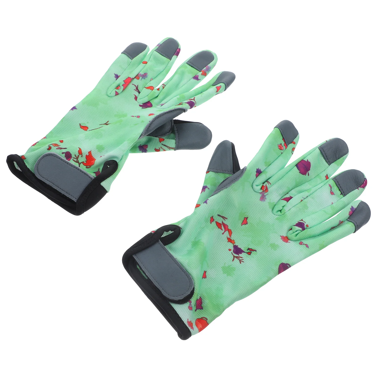 

1Pair Anti-Puncture Garden Gloves Knitted Fabric Sheepskin Breathable Non-Slip Protective Gloves for Outdoor Gardening