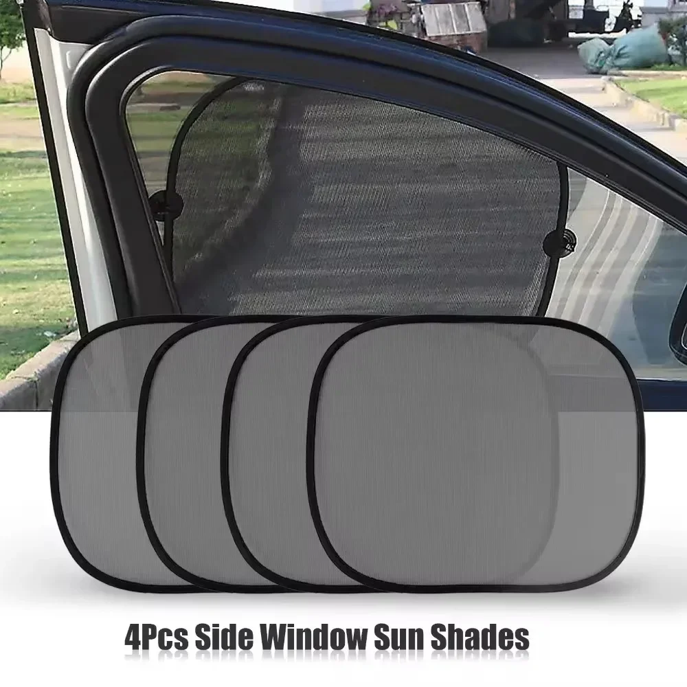 5Pcs Universal Car Sunshades Foldable Auto Side Window Rear Windscreen Mesh Sunshade Cover Car Windshield Accessories Exterior