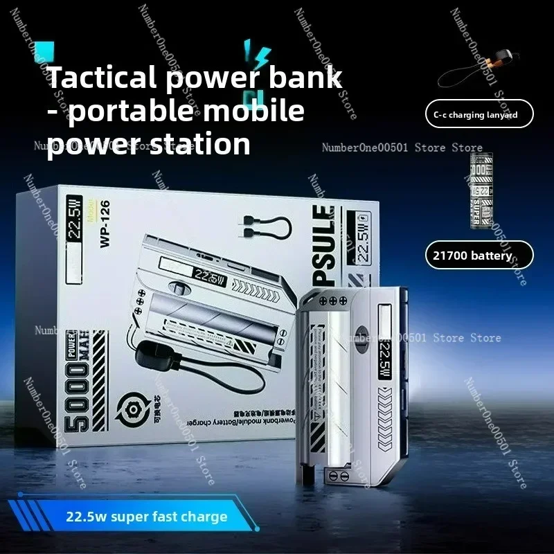 

Replaceable Cartridge Power Bank Ultra Slim Portable 22.5W Fast Charging Battery Pack for Phone