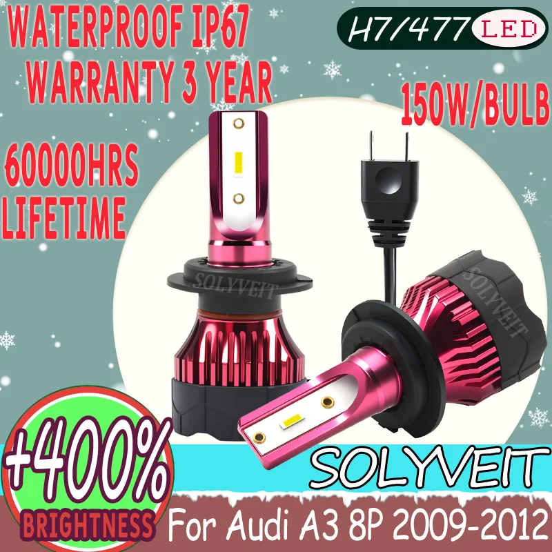 

Prevent Eye Strain Steady Light Simplify Installation Stable Current warranty LED Headlight For Audi A3 8P 2009 2010 2011 2012
