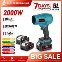 ONEVAN 2000W 200M/S Brushless Electric Turbo Fan Cordless Leaf Air Blowers Snow Dust Blowing Power Tool For Makita Battery Pin