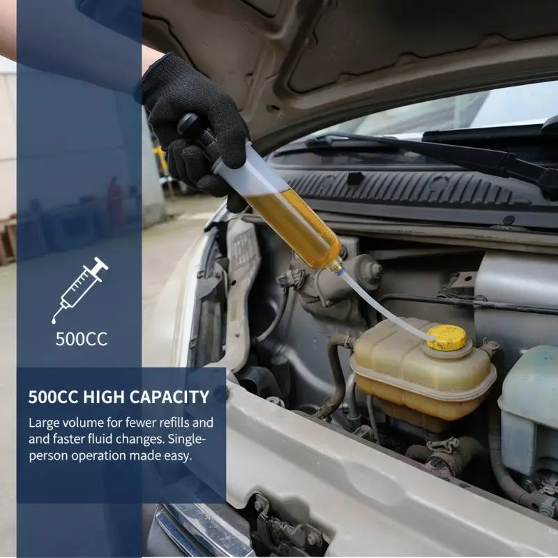 200CC /500CC Fuel Transfer Filling Syringe Injecting Pump Suction Vacuum Brake Liquid Manual Car Oil Fluid Extractor With Switch