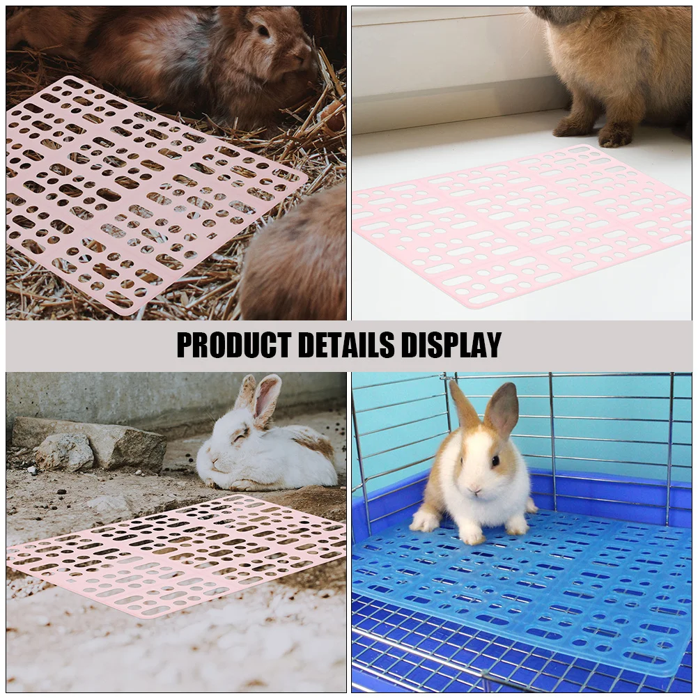 

4pcs Pet Cage Floor Mats Rabbit Bunny Foot Pads Wear-Resistant Reusable Small Animal Mat For Guinea Pig Hamster Cat Puppy Use