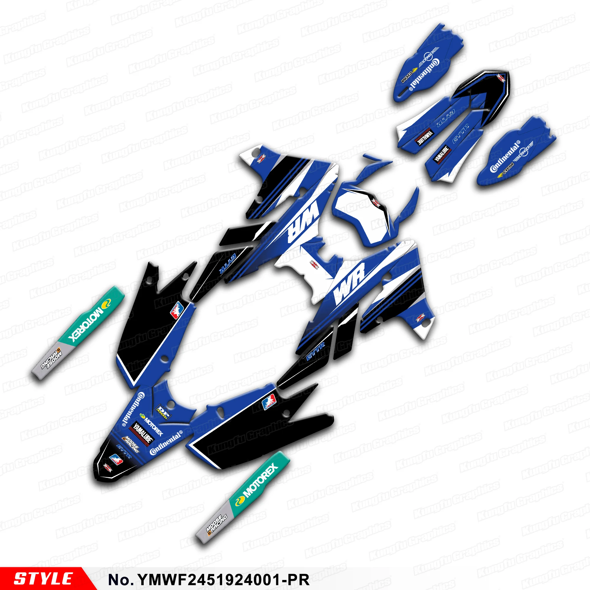 

JY RACING Graphics Vinyl Decal Kit for Yamaha WR250F WR 250F 2020-2024 & WR 450F WR450F 2019-2023 Stickers Wrap Design, Restyle