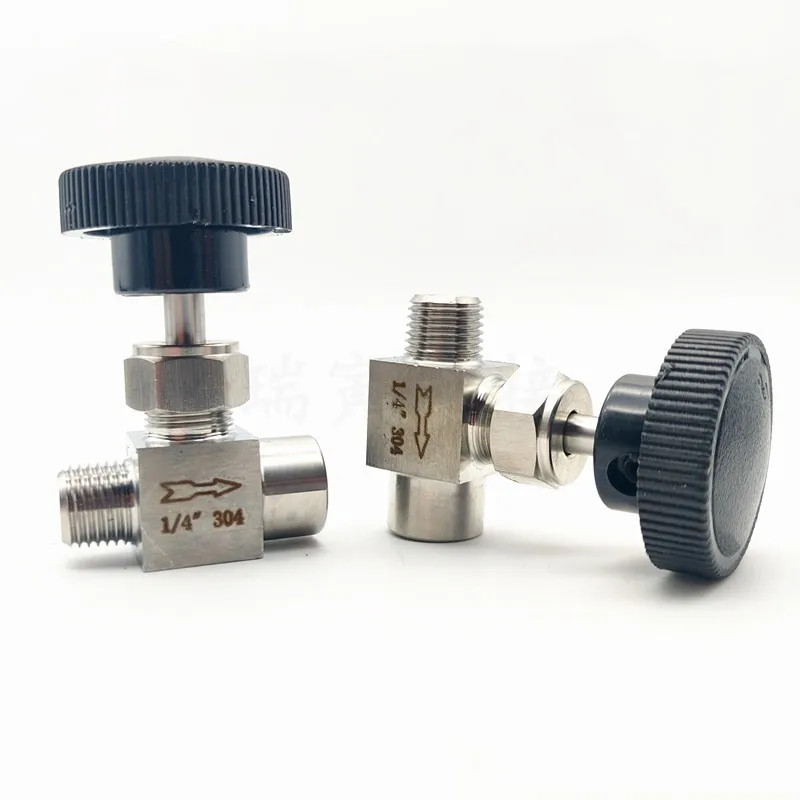 

Needle Valve Adjustable 1/4" 3/8"1/2" Male To Female Thread Sstainless Steel 304 Flow Control Shut Off Crane