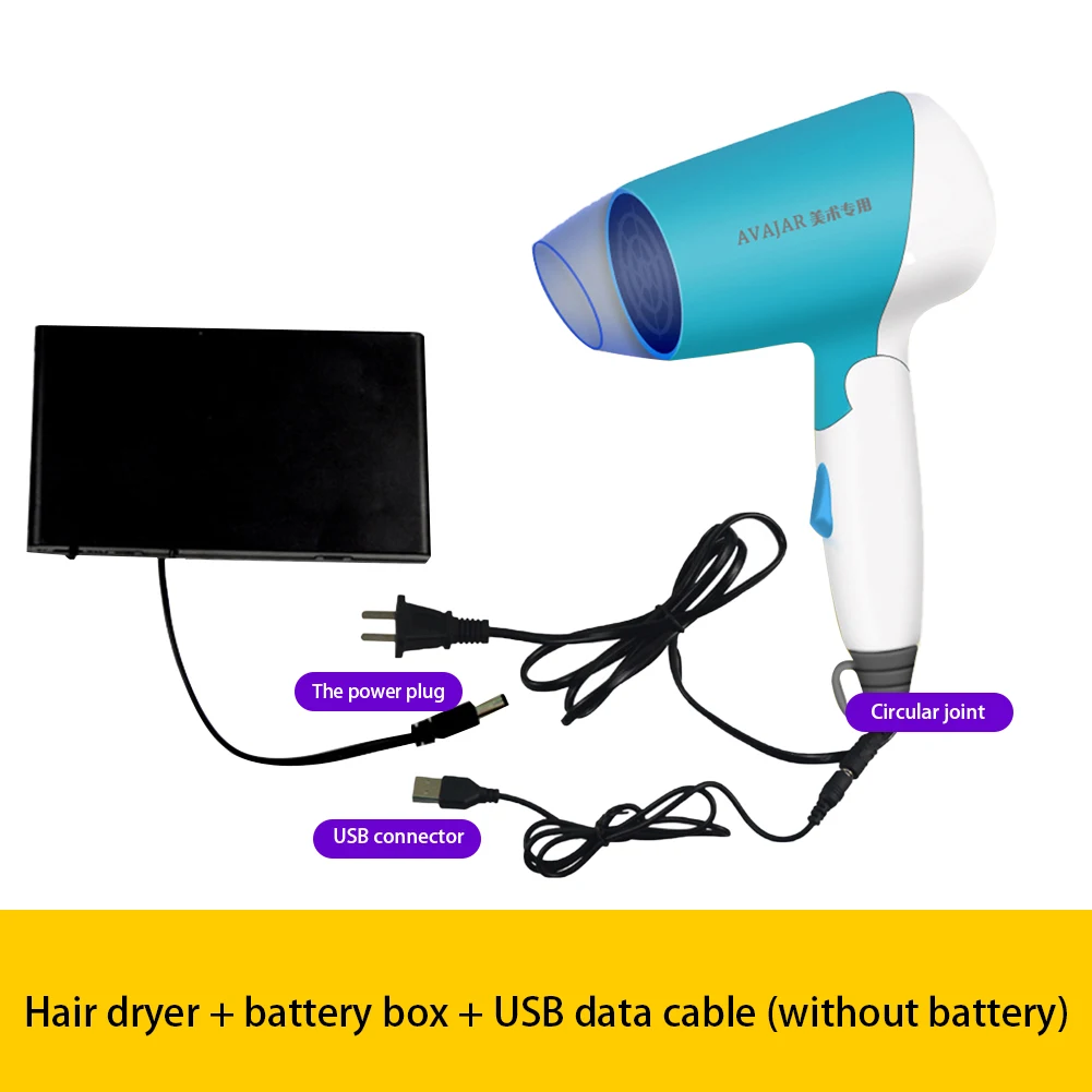 Strong Power Barber Salon Styling Tools Professional Hair Strong Wind Salon Dryer Electric Blower Wireless USB Hair Dryer