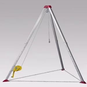 مجموعة حامل ثلاثي القوائم للمساحة المحصبة شديدة التحمل مع حامل ثلاثي القوائم للإنقاذ بأرجل قابلة للتعديل لمعدات الإنقاذ في حالات الطوارئ للمساحات المحدودة