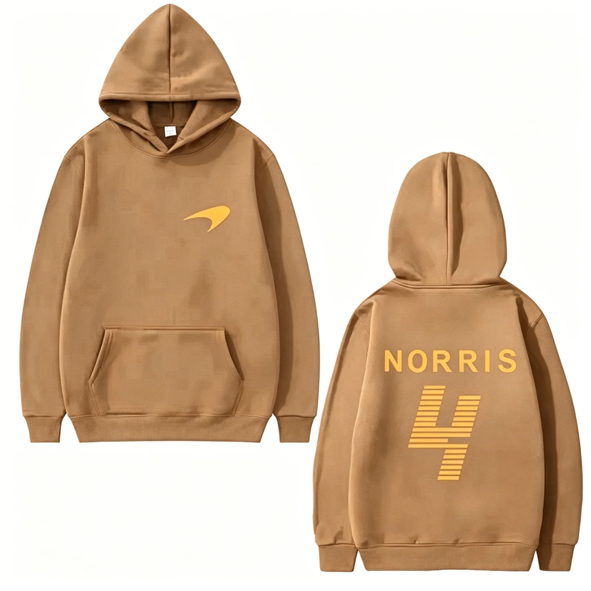 Bestseller Lando Norris Rennfahrer Doppelseitig Bedruckter Hoodie Herren Damen Übergroßer Fleece-Pullover Unisex Streetwear – Detail 15