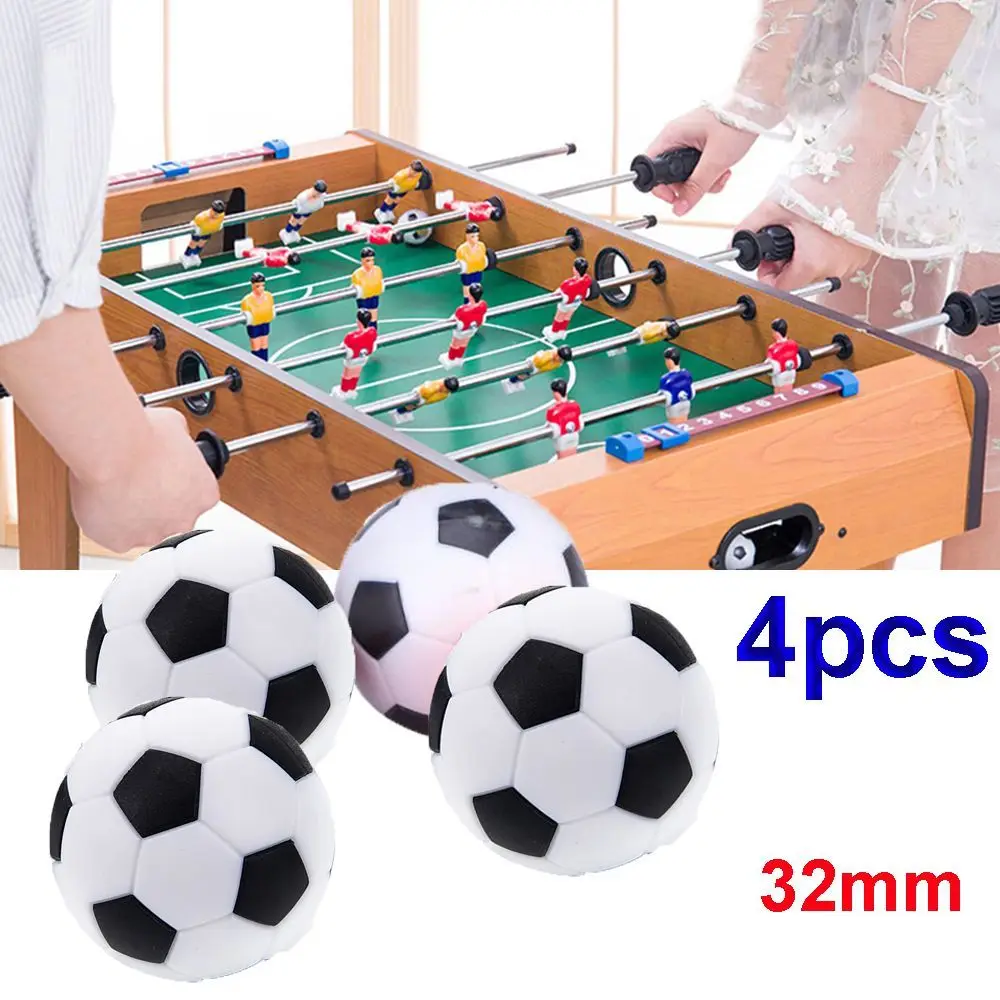 

4pcs Black&White Adult Foot Balls Student Table Soccer Tabletop Game Football Replacement Balls