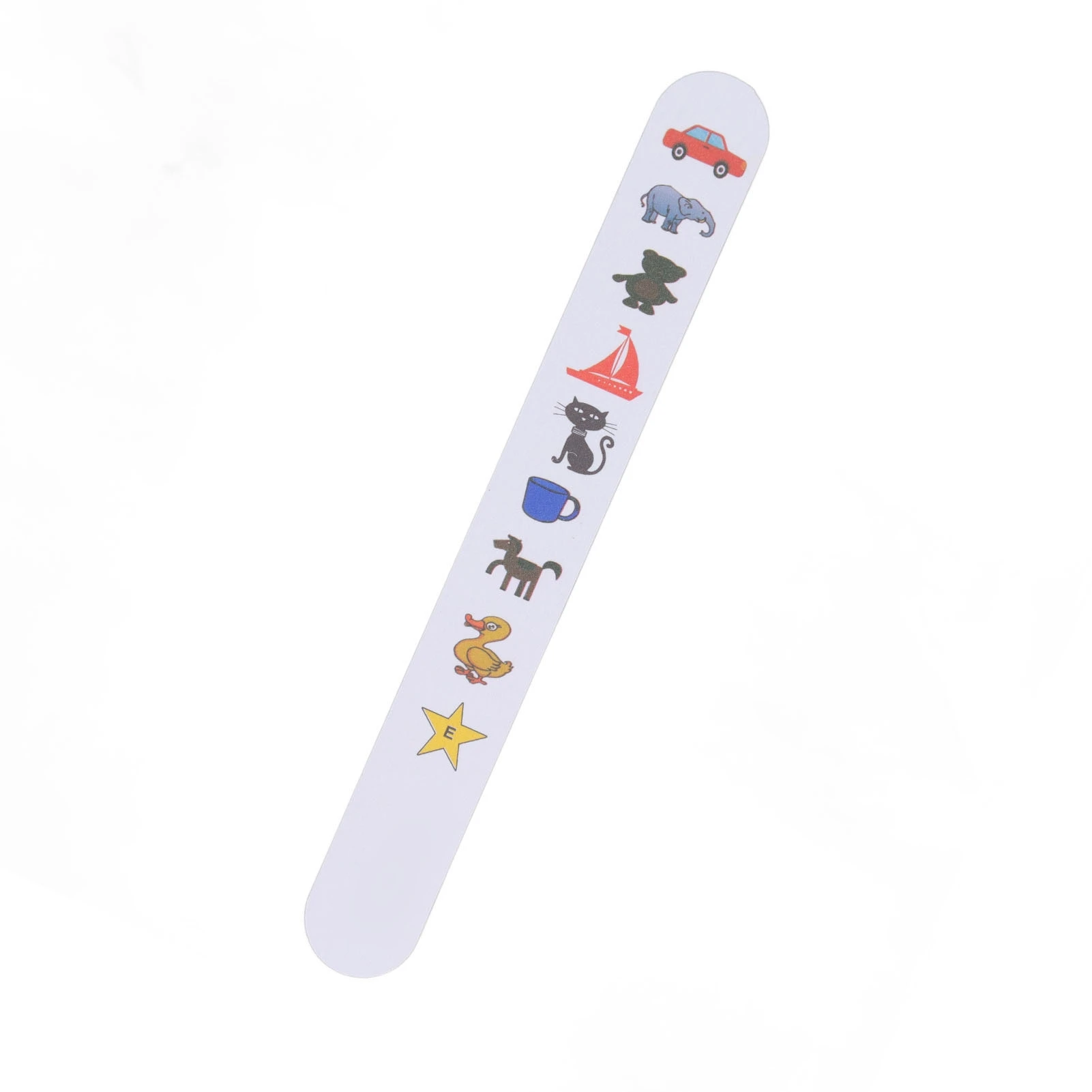 D9 Fixation Stick Vision Tester TestVisual Test Training Tool Kids Bright Color Cartoon Pattern Vision Optometry Test Card Ruler