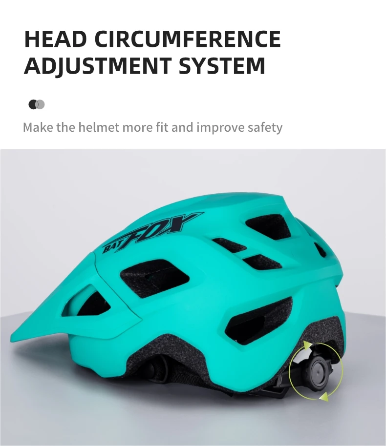 BATFOX MTB-Helm, Fahrradhelm, Integral geformter Helm, Capacete Fox, Casco Bicicleta, MTB-Mountainbike-Zubehör – Detail 7