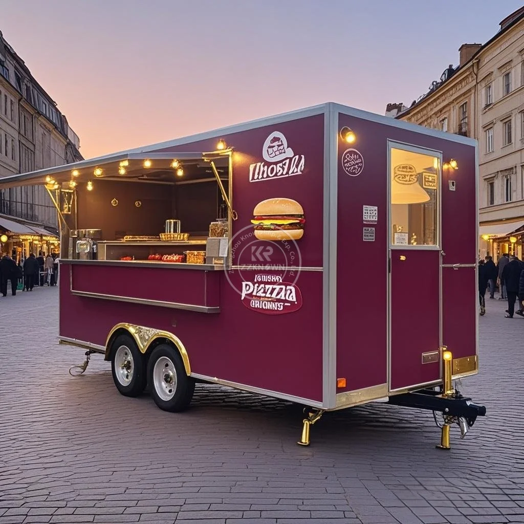 Custom Stainless Steel Mobile Ice Cream Food Truck Europe Standard Food cart With DOT certification