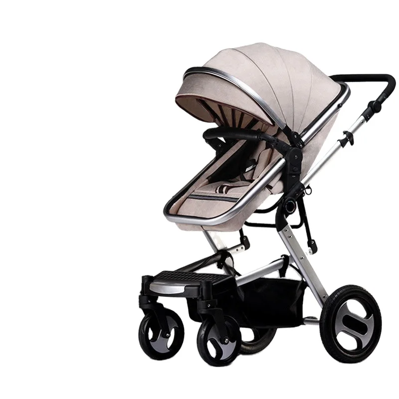 Custom High View 3-in-1 Baby Stroller bb can sit and lie four-wheel folding two-way baby stroller for children