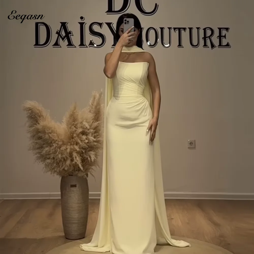 

Arabic Evening Dresses Women Strapless Floor Length Prom Gowns Formal Party Dress Special Occasion Robes De Soirée Customized