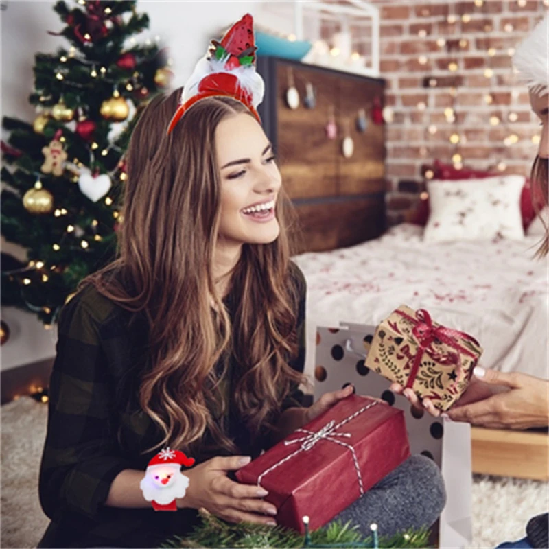 18/20 قطعة قبعة سانتا عيد ميلاد سعيد نظارات سانتا كلوز ثلج قرون شجرة عيد الميلاد زينة عيد الميلاد صور الدعامة هدية السنة الجديدة