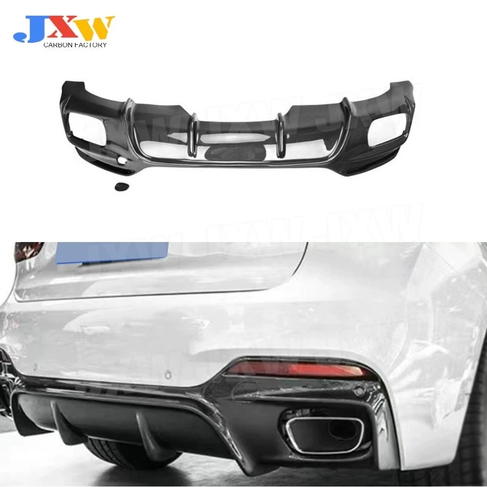 Carbon Fiber Rear Bumper Lip Spoiler Body kits for BMW X6 F16 M Sport 2015 -2019 Rear Lip Guard FRP Cars Accessories