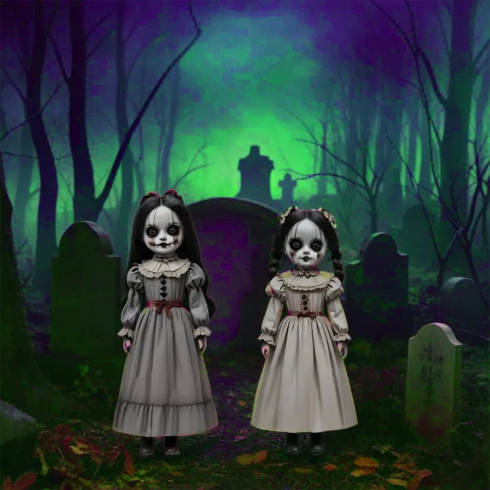 2 stücke Halloween Geist Puppe Boden Einfügen Dekoration Horror Stil Outdoor Hof Logo Dekoration Weibliche Geister Puppe Im Freien – Detail 5