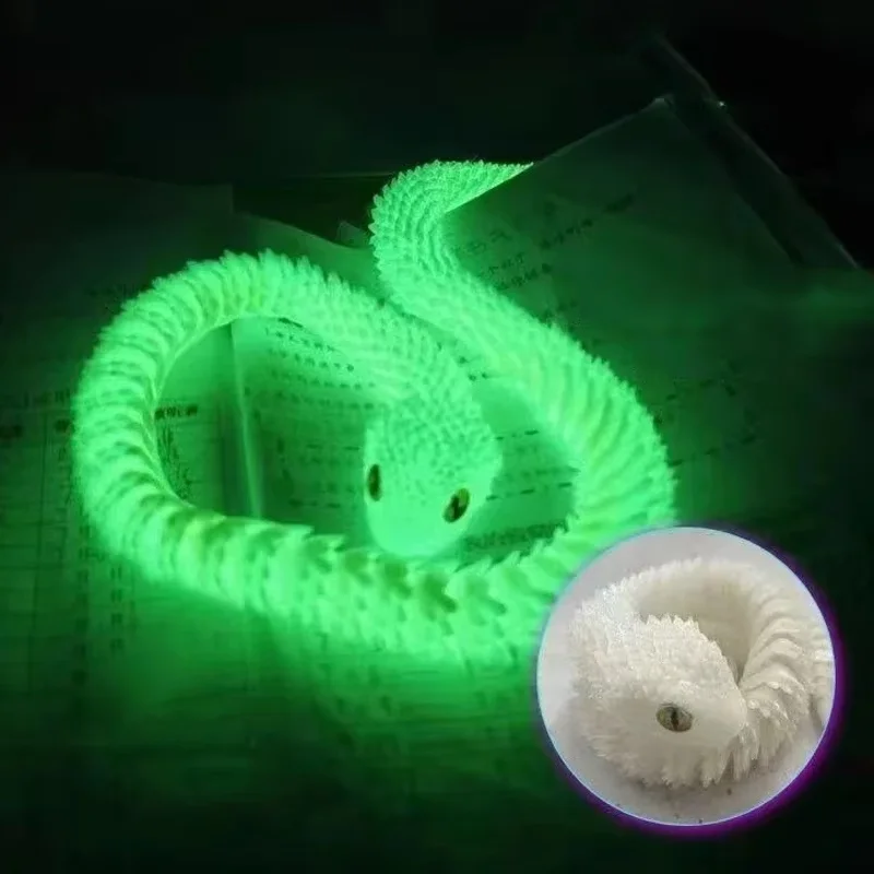3D-gedruckte Schlange, bewegliches Gelenk, Zappelspielzeug, Figur, Simulationsschlange, Büro, Desktop, Ornament, Geschenke, Kunsthandwerk, Figuren, Miniaturen