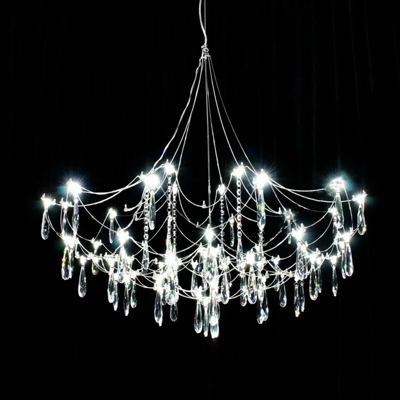 

Italian living room dining room crystal chandelier minimalist modern room apartment bedroom starry sky chandelier