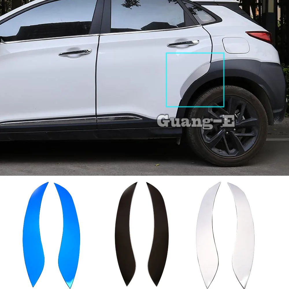 

For Hyundai Kona Encino Kauai 2017 2018 2019 2020 Car Base Cover Rear ABS/Steel Back Spoiler Side Triangle Wheel Eyebrow Trim