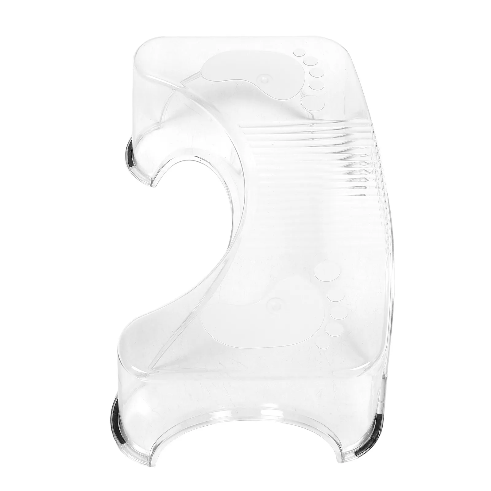

Clear Non-Slip Toilet Step Stool Transparent Bathroom Footrest Potty Training Stool Small Foldable Home Bathroom Supplies