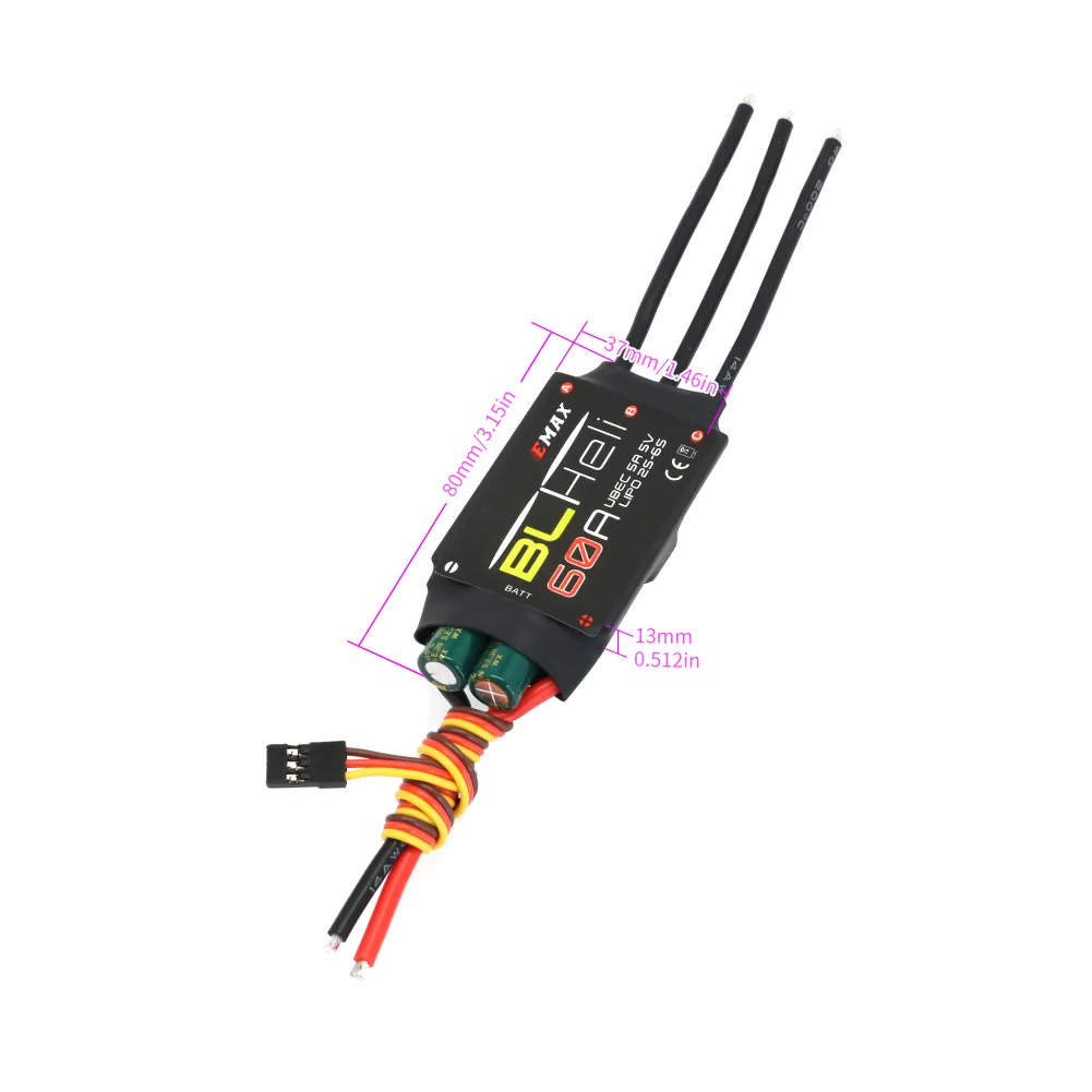 EMAX BLHeli 80A 60A 50A 40A 30A 20A 12A ESC für RC Multirotor Flugzeug Starrflügel FPV Racing Drone QAV250 QAV210 DIY Teile – Detail 16