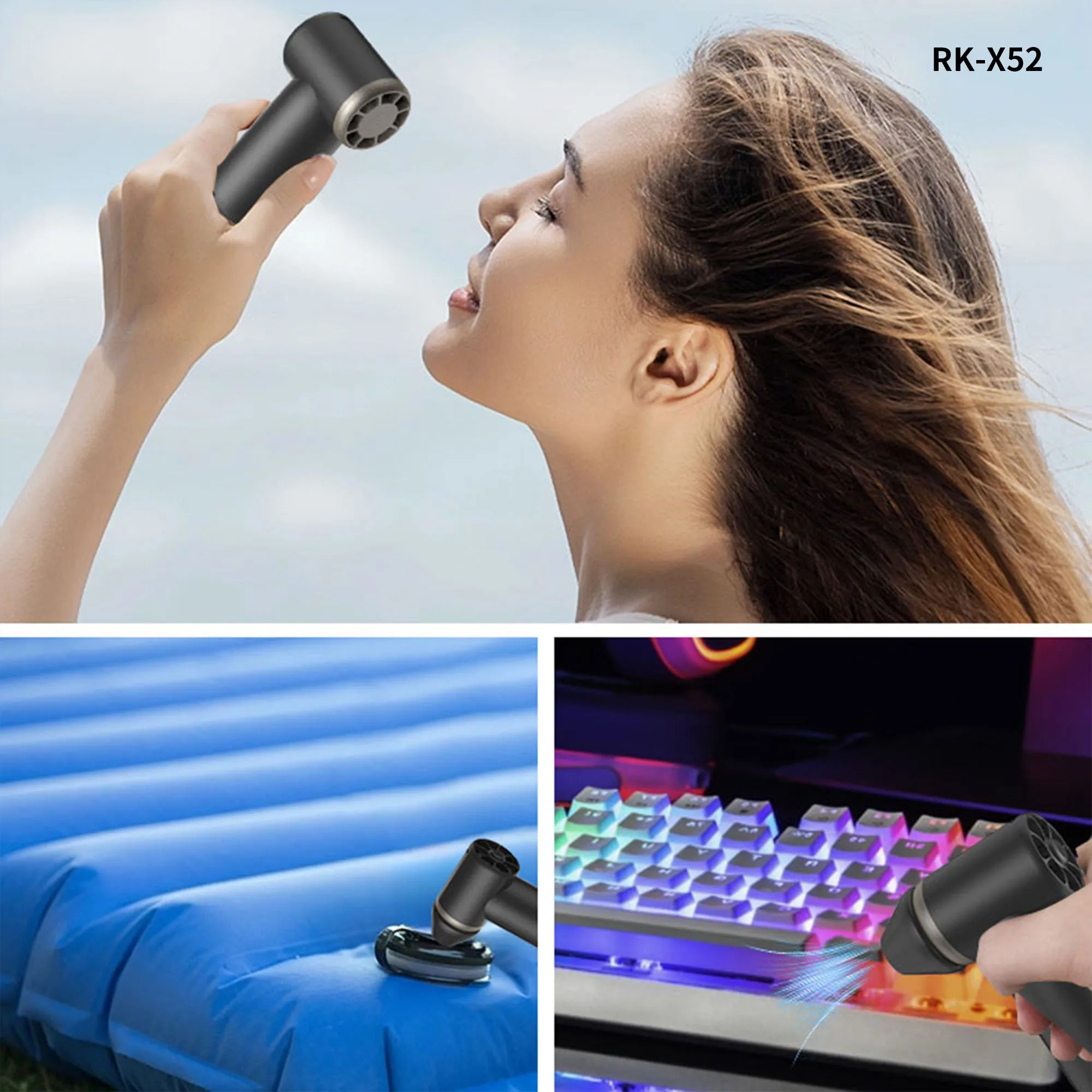 العاصفة مروحة تربينية 40000 دورة في الدقيقة مروحة يده التخييم مروحة محمولة منفاخ الغبار فرش مروحة تربو 20 متر/الثانية 4-سرعة سرعة الرياح