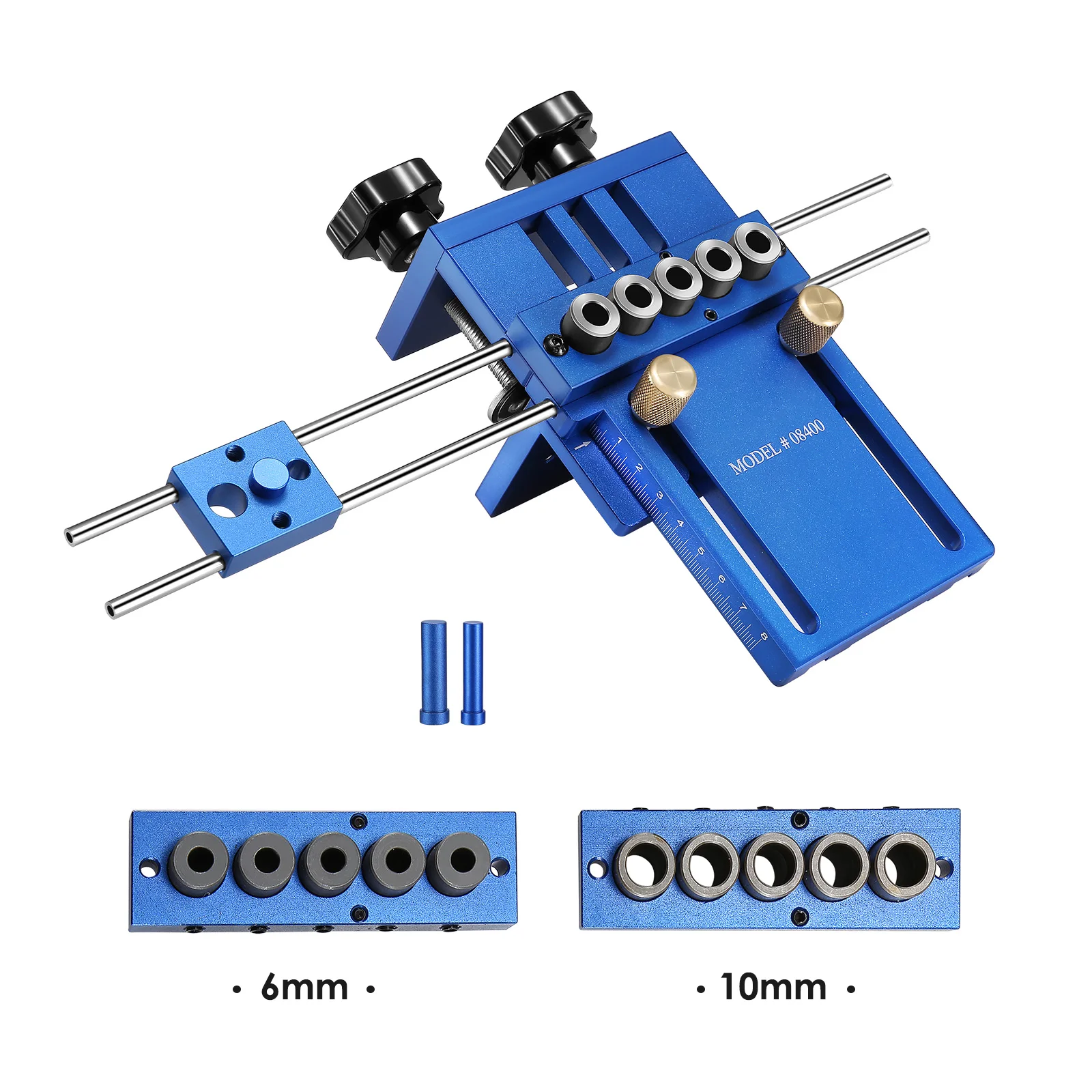 

3-in-1 Dowel Jig 28 Pcs/Set Woodworking Doweling Jig Set 6/8/10mm Drilling Hole Positioners Dowel Drilling Sleeves Tool with Box