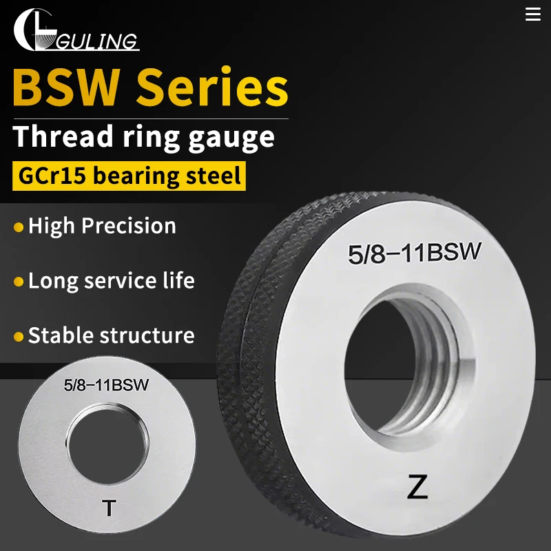 1PCS/1SET BSW Taper Pipe Thread Plug/RingGauge Measure Tool BSW 5/32 1/4 5/16 3/8 7/16 1/2 9/16 5/8 3/4 7/8 1''-- 1''1/8~1''7/8